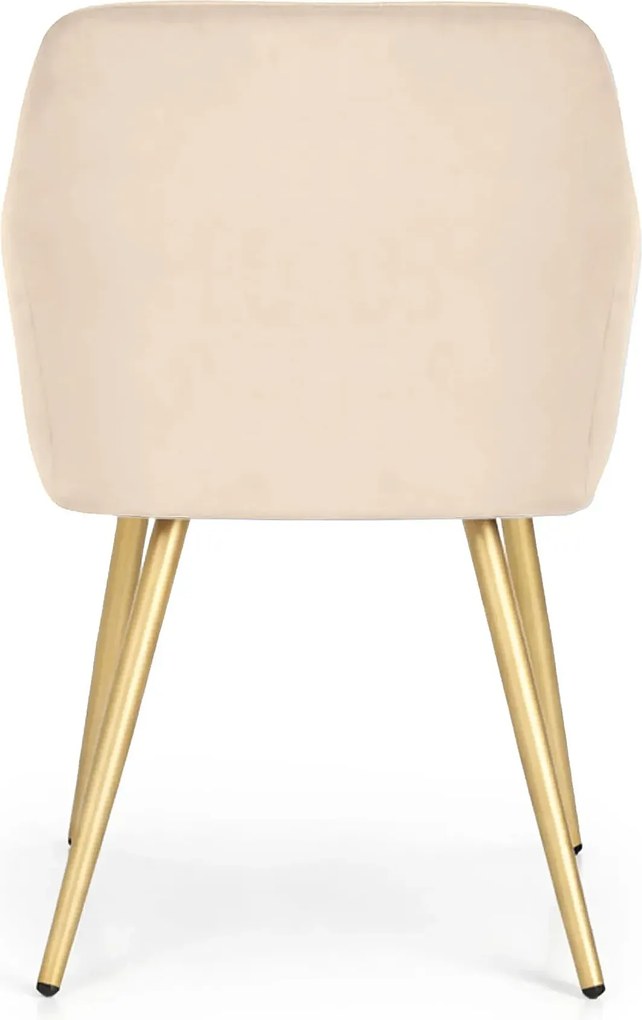 Zestaw 2 krzeseł beżowych na złotej podstawie E7-R12