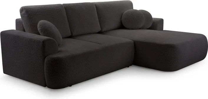 Narożnik VELO wolnostojący układ L strona Prawa z funkcją spania w tkaninie Coral 60