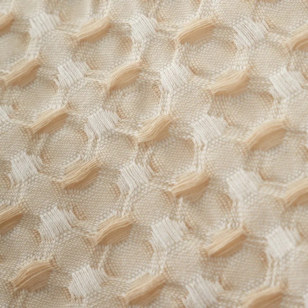 Beżowa pościel jednoosobowa 135x200 cm Muscat Waffle – Pineapple Elephant