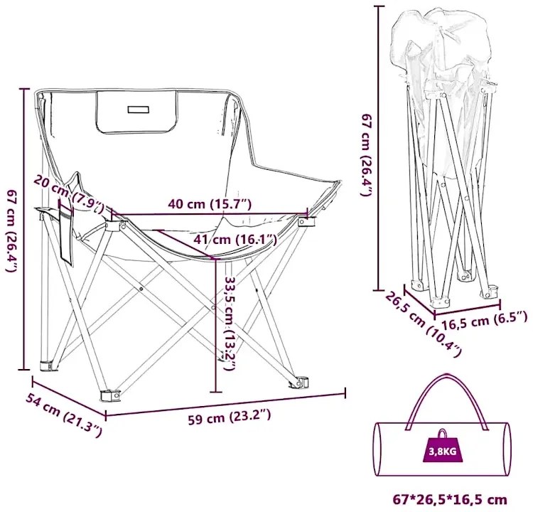Krzesła kempingowe w kolorze zielonym Z0-S99