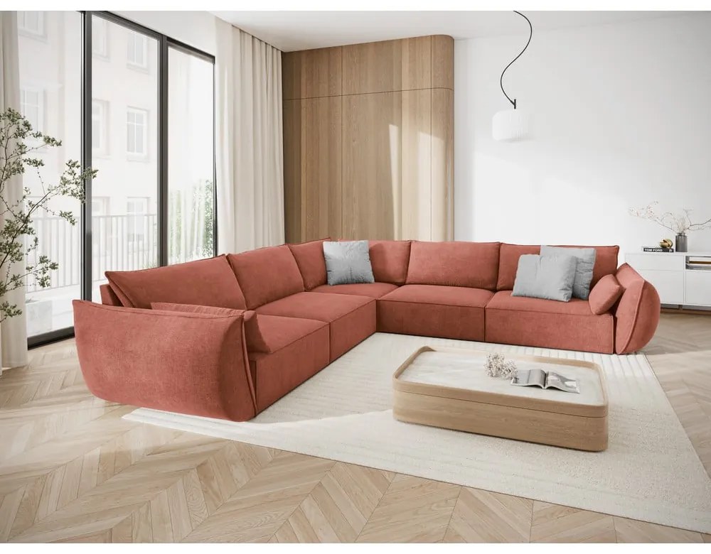 Czerwony narożnik (róg zmienny) Vanda – Mazzini Sofas