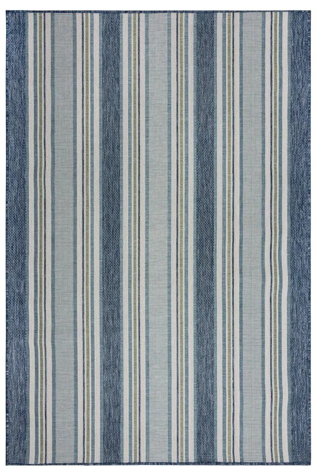Zielononiebieski dywan odpowiedni na zewnątrz 200x290 cm Roma Stripe – Flair Rugs