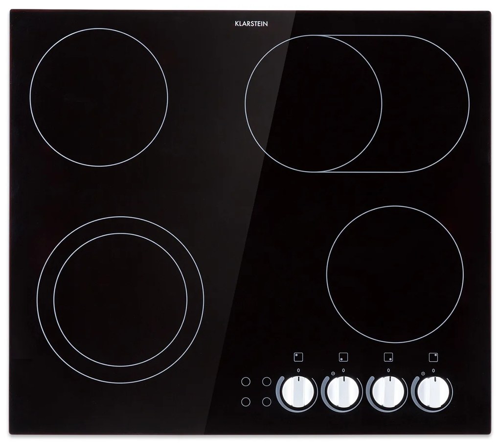 Klarstein EasyCook 60cm Płyta szklano-ceramiczna 4 Strefy gotowania Czarny