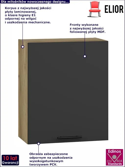 Kuchenna szafka górna dąb craft + antracyt - Vokres 24X