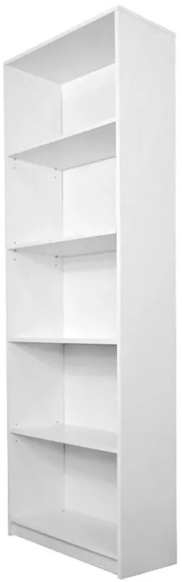 Biały minimalistyczny regał 60 cm - Stejar 5X