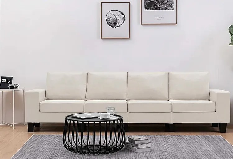 4-osobowa kremowa sofa z poduszkami - Magnex 4Q