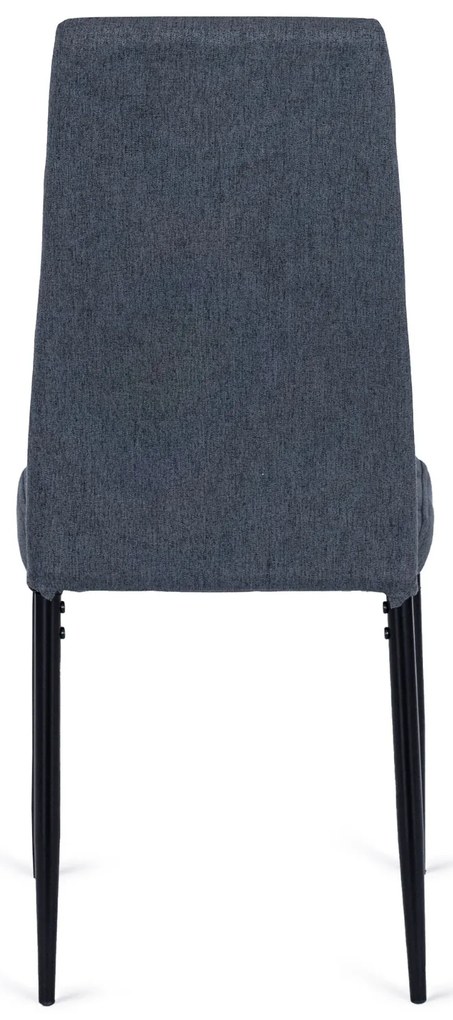 Zestaw 4x Krzesło Tapicerowane do Jadalni TEX Ciemnoszare Nowoczesne Loft