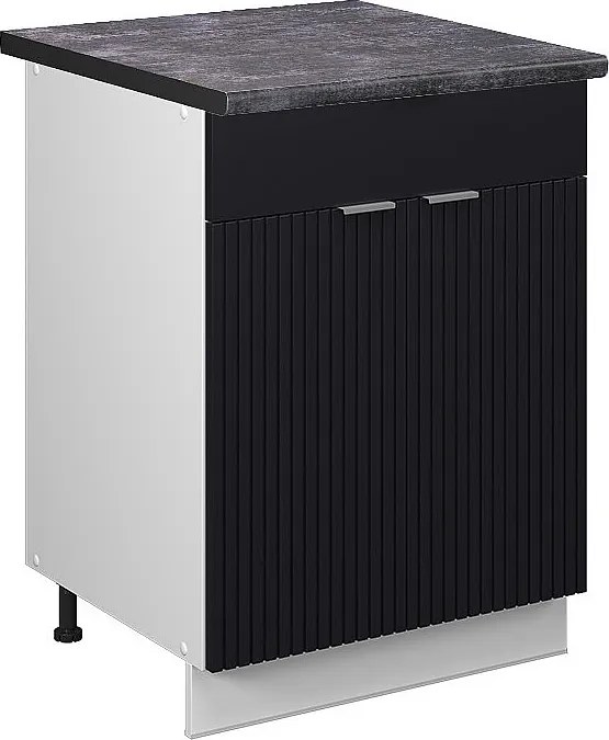 Szafka dolna do kuchni czarne paski 60x60x82 fame-line
