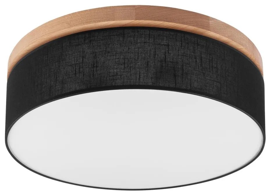 Brilagi - LED sufitowa lampa BELLADONNA 3xE27/15W/230V Ø50 cm czarny/dąb