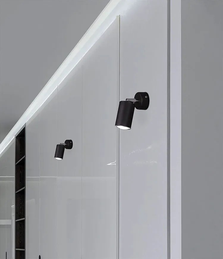 Czarny kinkiet reflektor tuba - S895 F0-W25