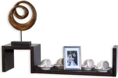 Półka naścienna brązowa Stilista 80x19x19 cm