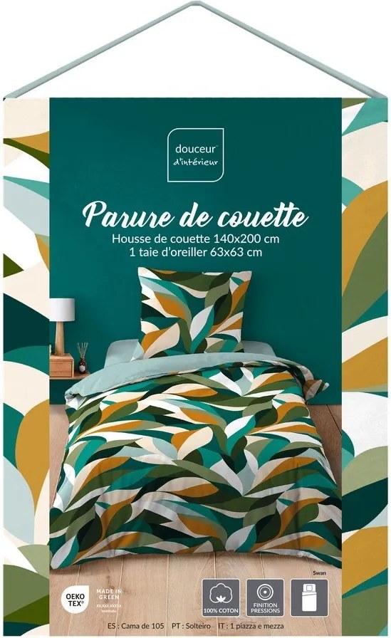 Bawełniana pościel jednoosobowa 140x200 cm Swan – douceur d'intérieur