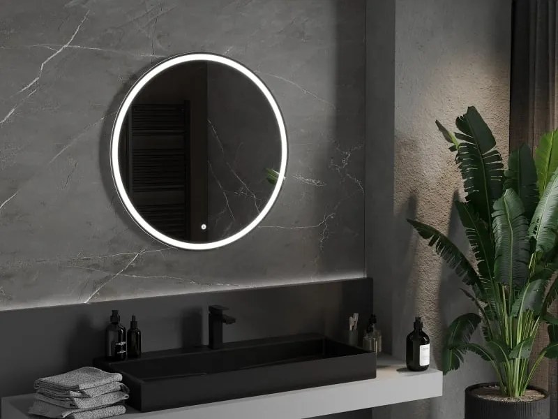 Mexen Gobi lustro łazienkowe podświetlane, okrągłe 80 cm, LED 6000K, antypara - 9801-080-080-611-00