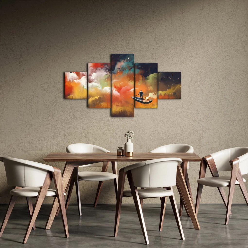 Obraz - człowiek unoszący się w kosmosie (125x70 cm)