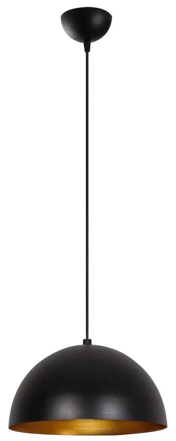Czarna lampa wisząca z metalowym kloszem ø 30 cm Coppa – Opviq lights