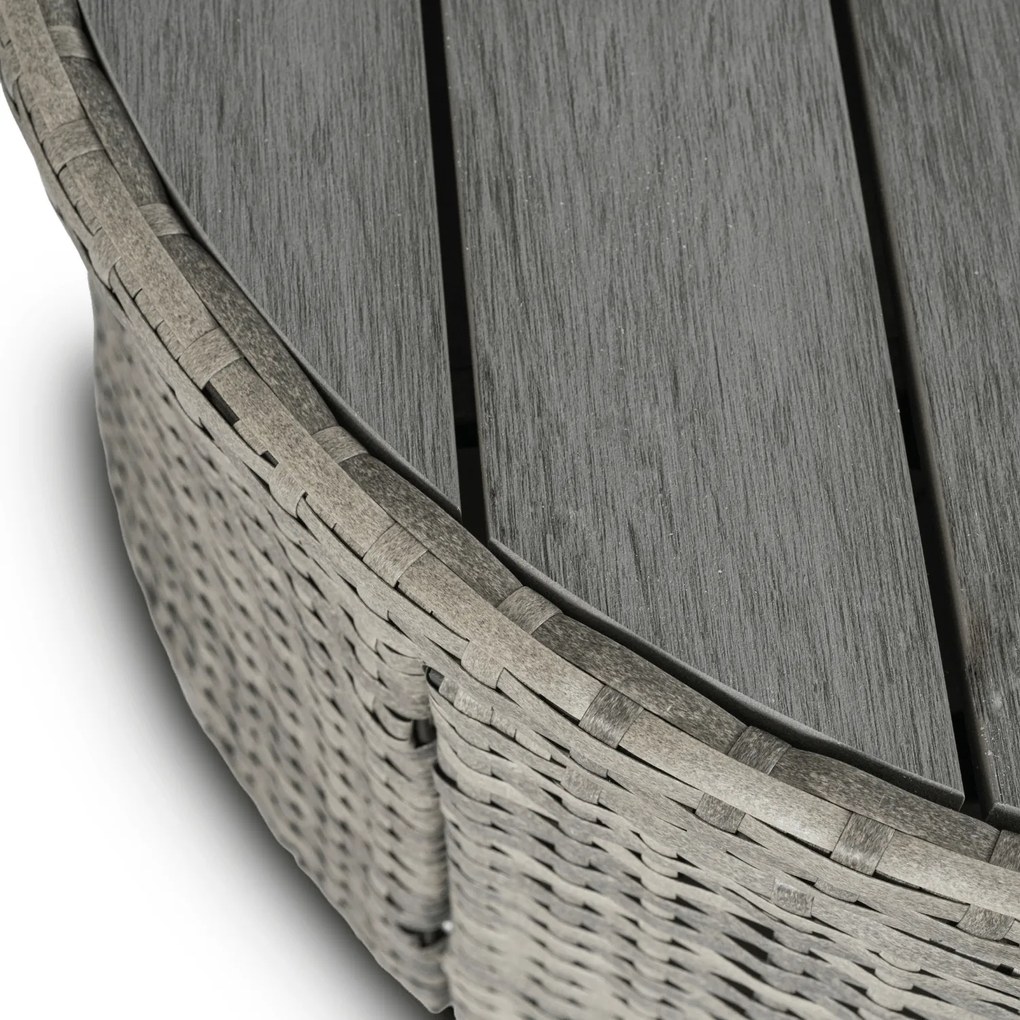 Zestaw modułowych mebli ogrodowych technorattan Island - łóżko ogrodowe