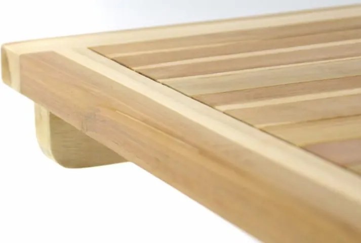 Składany stół ogrodowy DIVERO - drewno tekowe nie zaimpregnowane - 50 cm