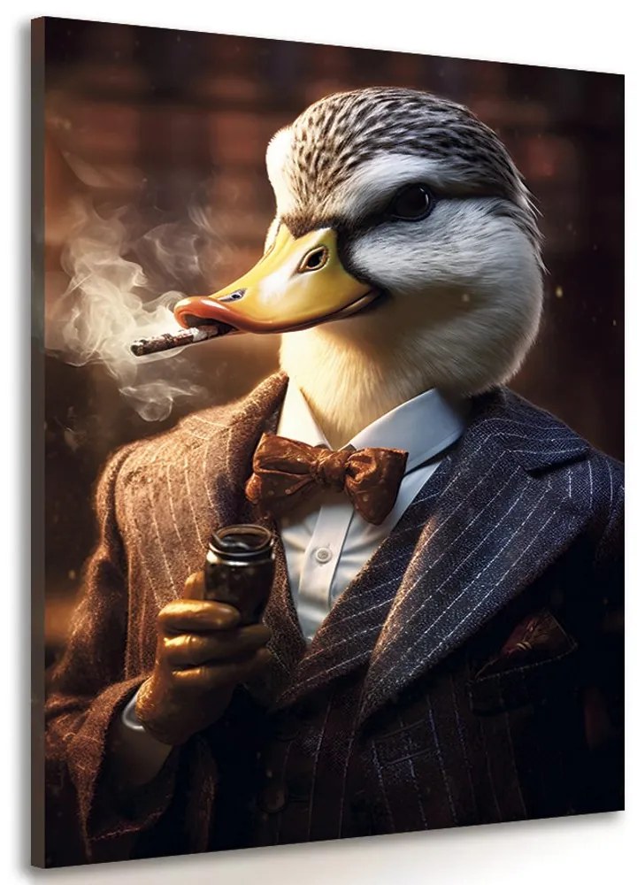 Obraz zwierzęcy gangsterski kaczor