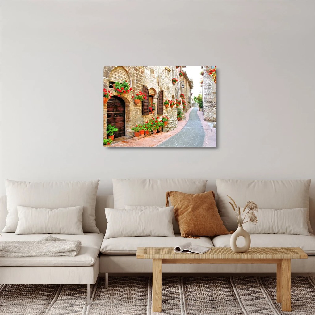 Obraz na szkle - Malownicza włoska aleja (70x50 cm)
