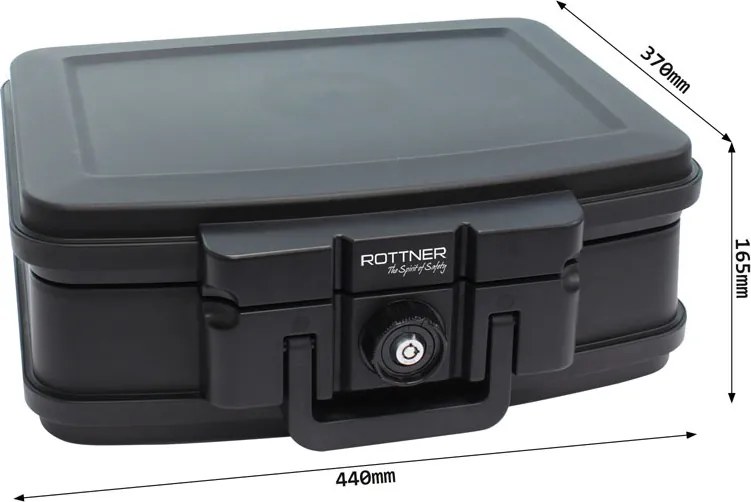 Ognioodporny box FIRE DATA 2, 165 x 440 x 370 mm, mechaniczny - na klucz