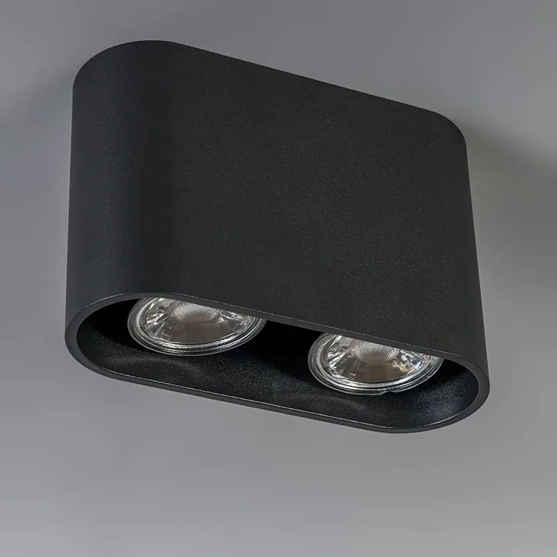 Nowoczesny reflektor czarny - Ronda Duo