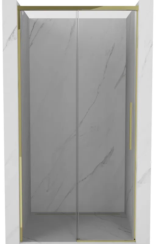 Mexen Rox drzwi prysznicowe rozsuwane 130 cm, transparent, złote - 8C2-130-000-50-00