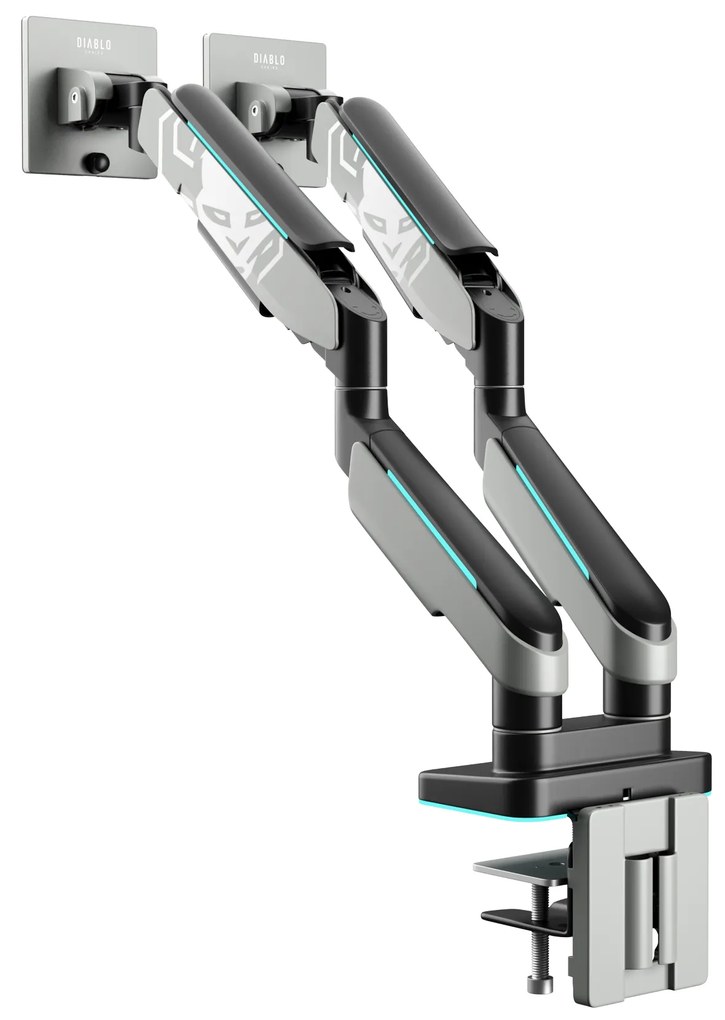 Podwójny uchwyt na monitory 49 cali, szaro-czarny RGB X-Arm Dual