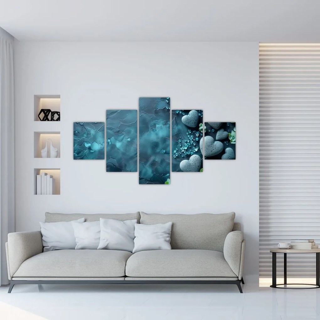 Obraz - Kamienie w kształcie serca (125x70 cm)