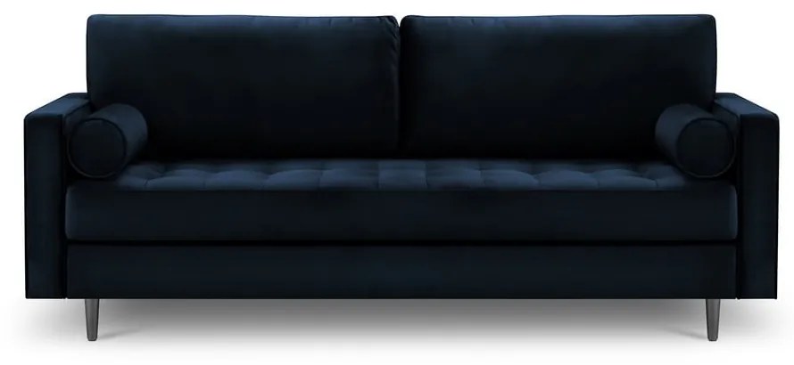 Niebieska aksamitna sofa Milo Casa Santo, 219 cm