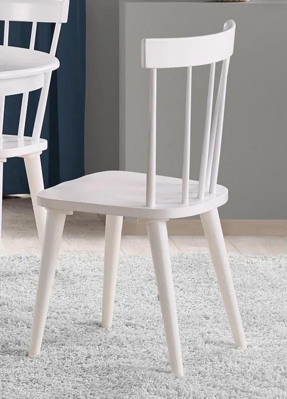 Białe drewniane krzesło Barkley