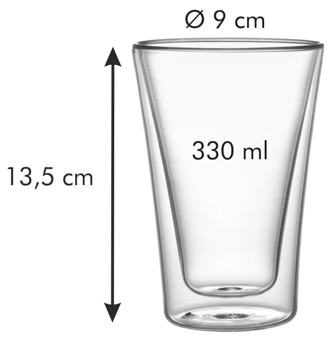 Szklanki z podwójnymi ściankami zestaw 2 szt. 0,33 l myDrink – Tescoma