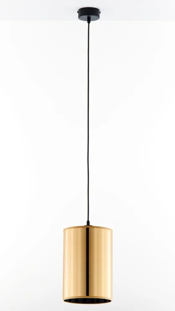 Jupiter 2090 - Lampa wisząca na przewodzie CORTINA 1xE27/15W/230V złota/czarna