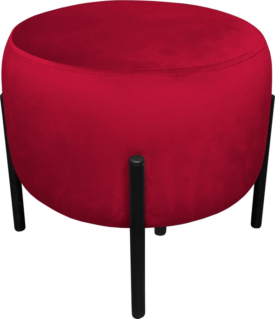 Pufa OLA loft ławka podnóżek metal : Kolor Stelaża - Czarny , Kolor tkaniny - VELVET - MG31, Typ tkaniny - Velvet