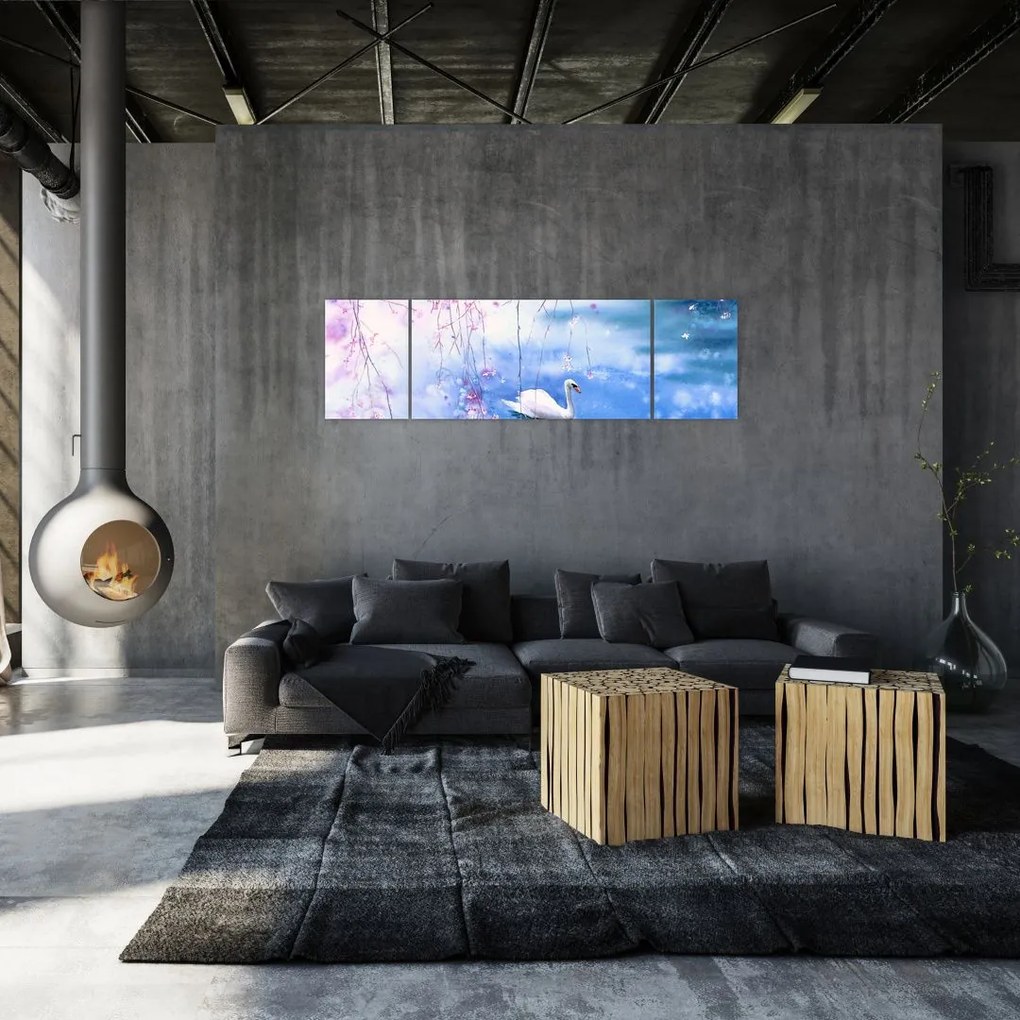 Obraz - Magiczne jezioro (170x50 cm)