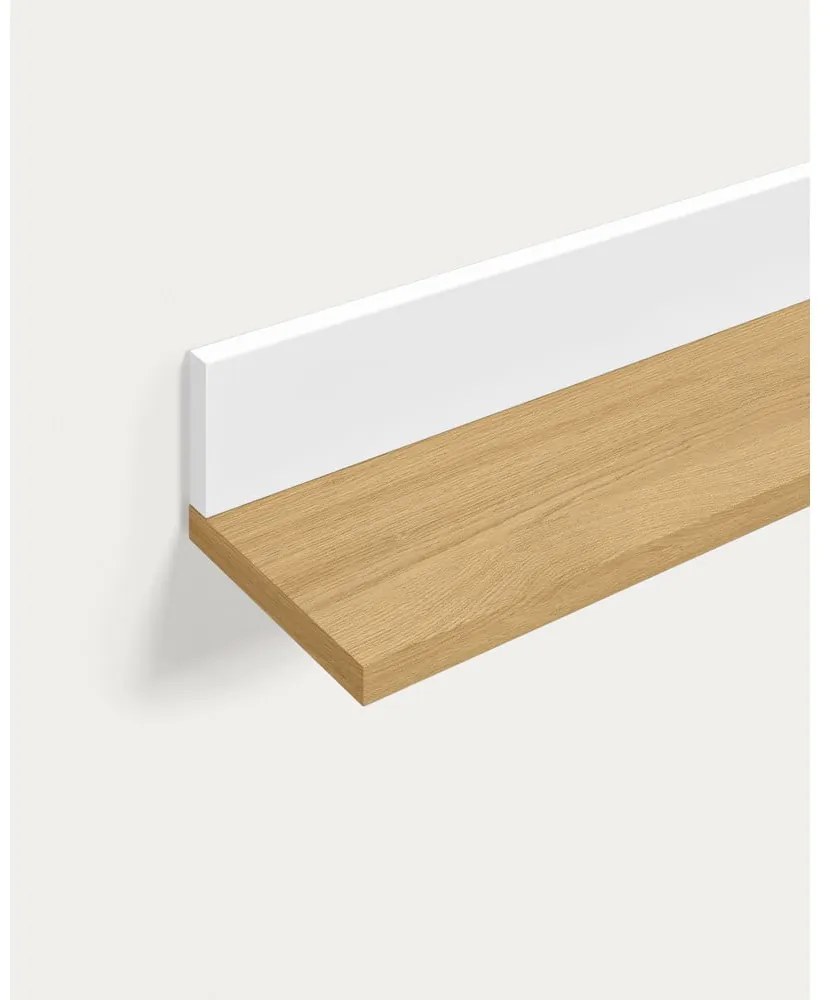 Biało-naturalna półka w dekorze dębu 120 cm Abilen – Kave Home