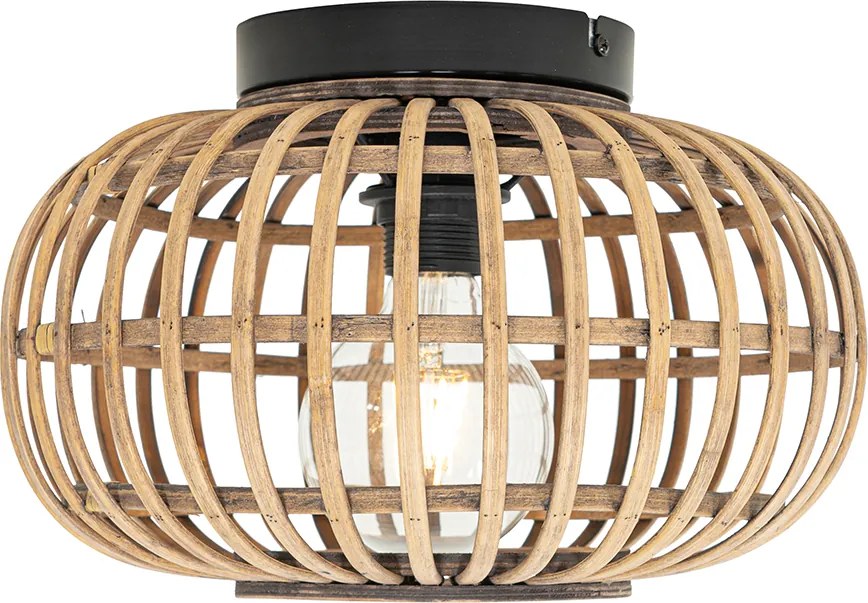 Inteligentna lampa sufitowa czarna z bambusem z WiFi G95 - Amira