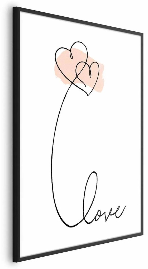 Plakat Połączeni w chmurach 60x90 cm z ramą czarną bez marginesu ARTGEIST B