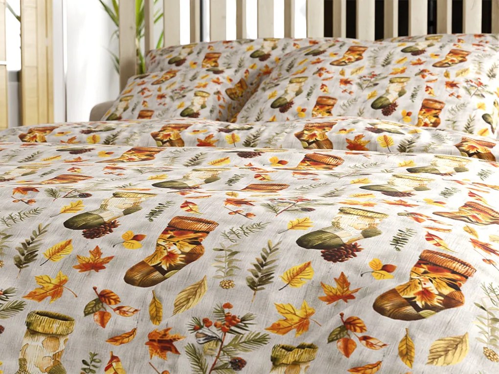 PrzytulneMieszkanie.pl PrzytulneMieszkanie.pl Bawełniana pościel AUTUMN SOCKS kolorowa Rozmiar pościeli: 70 x 90 cm | 140 x 220 cm
