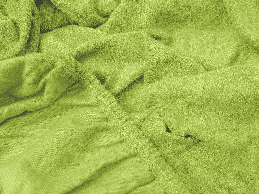 PrzytulneMieszkanie.pl Prześcieradło frotte EXCLUSIVE jasnozielone 180 x 200 cm