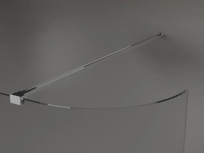 Mexen Kioto-R ścianka prysznicowa zaokrąglona Walk-in 130 x 200 cm, transparent 8 mm, chrom - 800-130-101-01-06