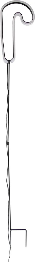 Świąteczna neonowa lampka wbijana w ziemię Czerwona laska cukrowa z diodą LED i timerem IP44 - Fura