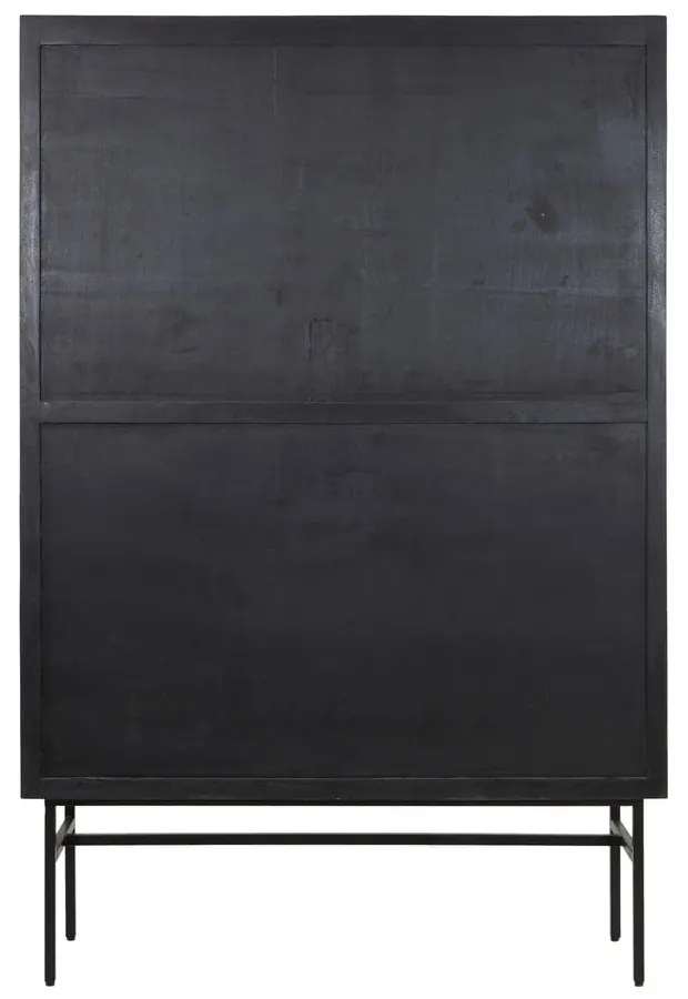 Czarna szafka z litego drewna mango 120x180 cm Abage – Light &amp; Living