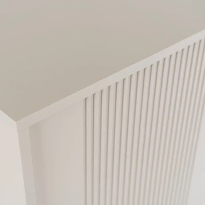 Komoda do Salonu SOFT 104 cm Kaszmir Ryflowana Dwudrzwiowa Nowoczesna