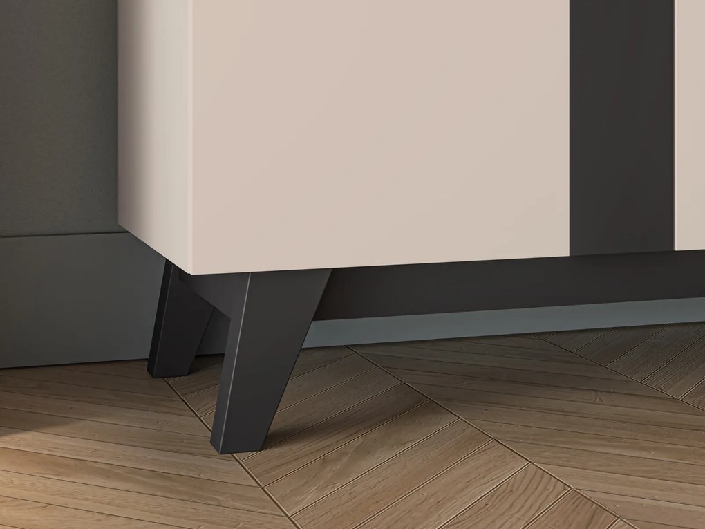 Komoda 160 cm Freshion 03, kaszmir / czarny