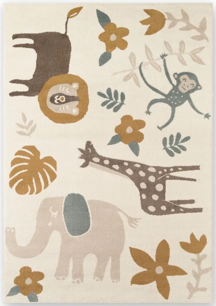 Dywan dziecięcy Safari Adventures – Zwierzęta 160 cm x 235 cm Atest Oeko Tex