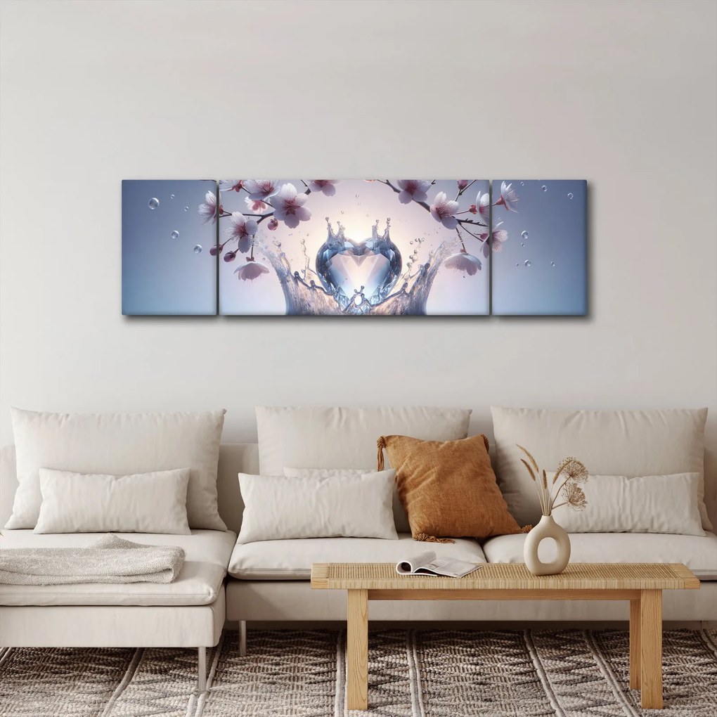 Obraz - Diamentowe serce (170x50 cm)
