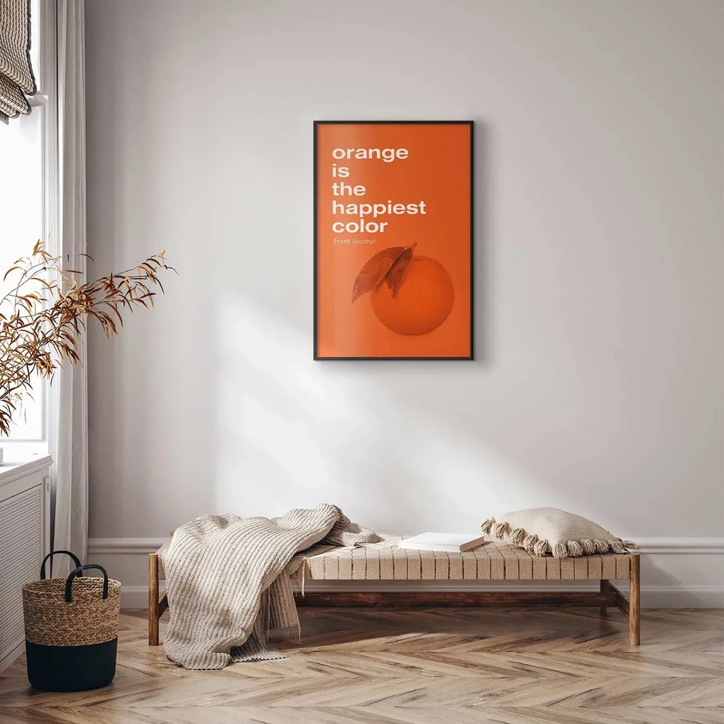 Plakat The Happiest Colour 40x60 cm z ramą czarną bez marginesu ARTGEIST B