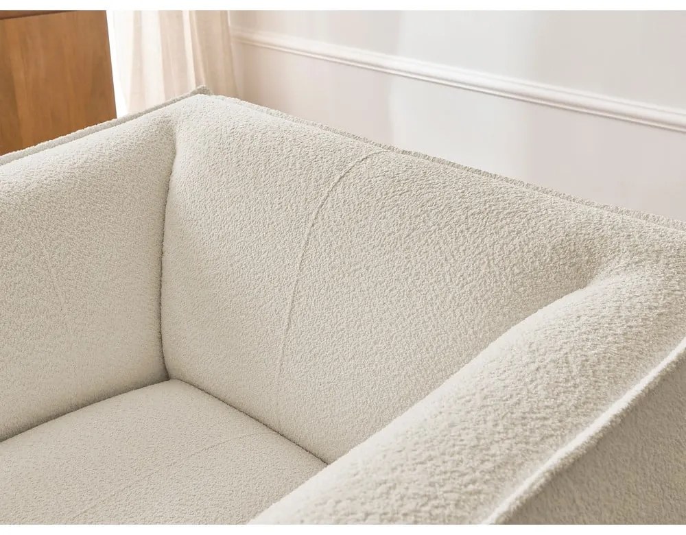 Beżowy fotel z materiału bouclé Giorgia – Bobochic Paris