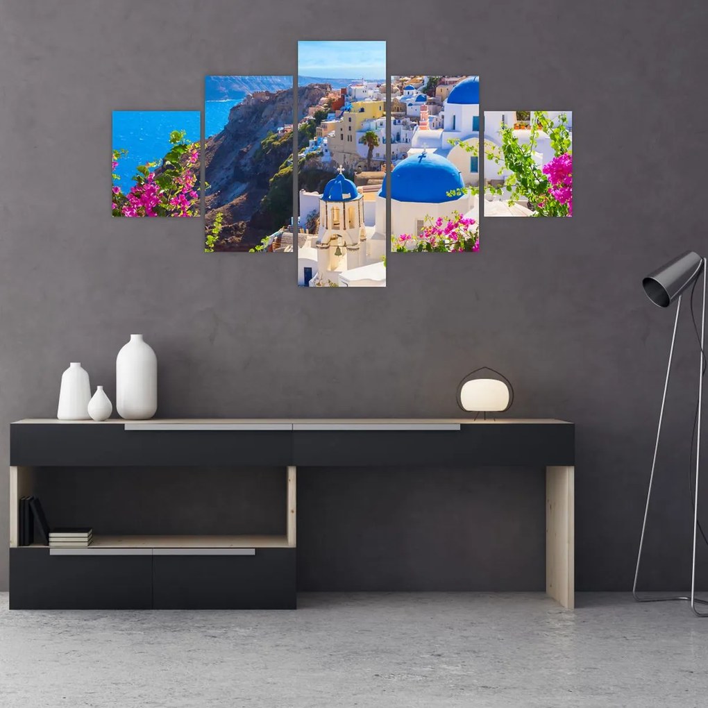 Obraz - Santorini, Grecja (125x70 cm)
