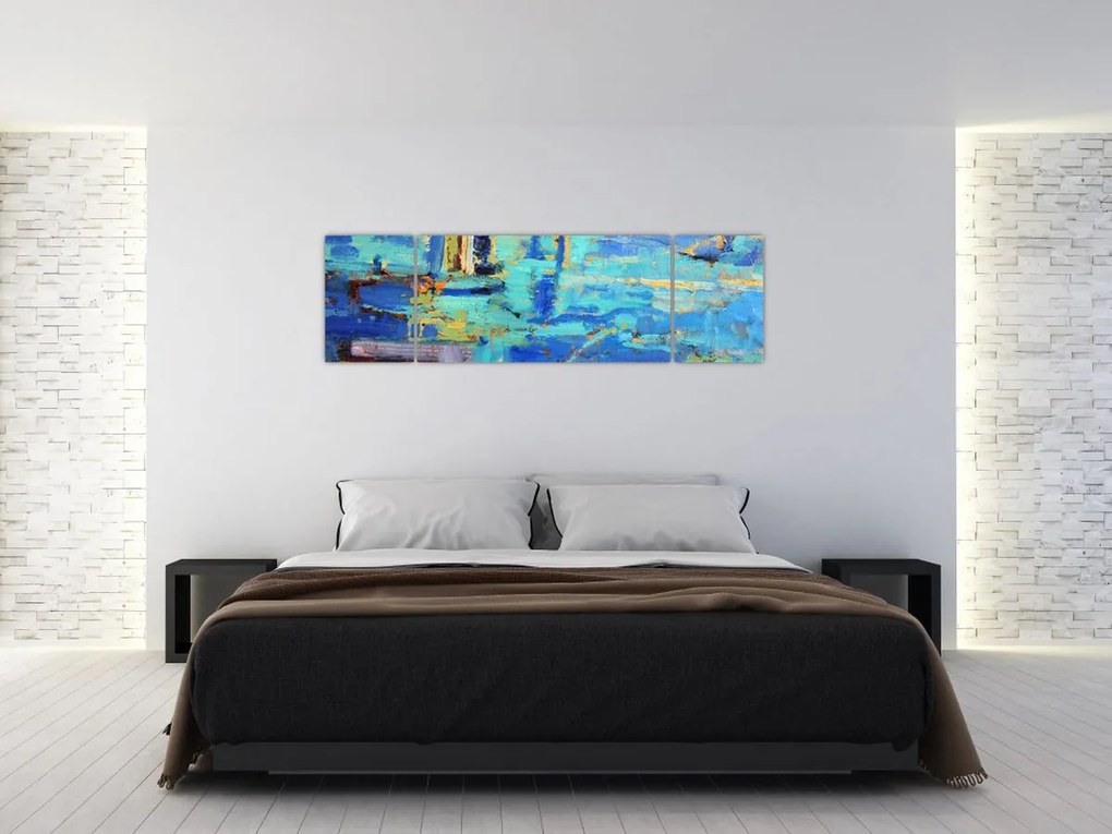 Obraz - Abstrakcyjny obraz olejny (170x50 cm)